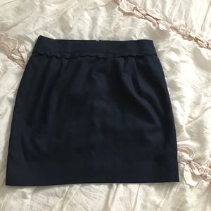 J. Crew Navy Blue Wool Skirt Size 4
